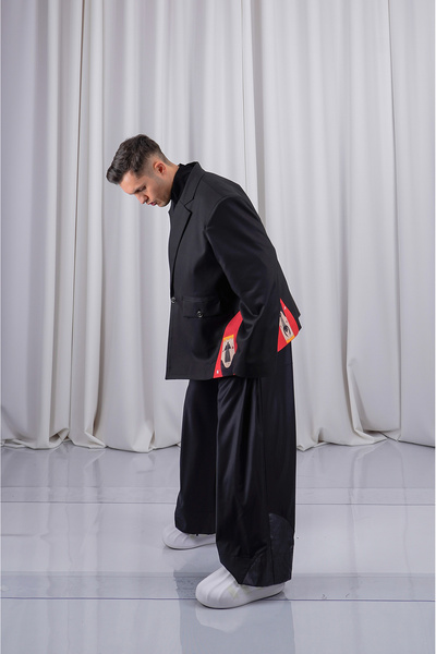 LoFiBuy İkizler Punch Detaylı Unisex Oversize Takım