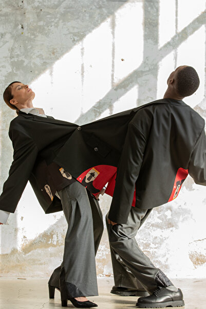 LoFiBuy İkizler Punch Detaylı Unisex Oversize Takım –  İkizler