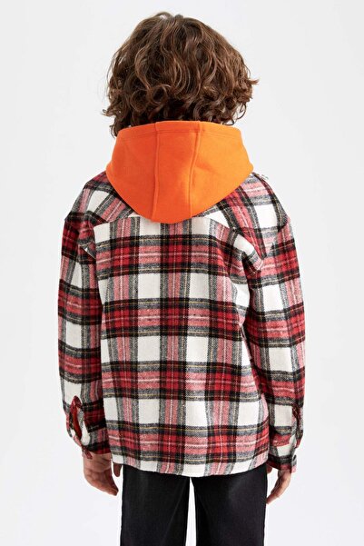 DeFacto Erkek Çocuk Oversize Fit Flanel Uzun Kollu Gömlek