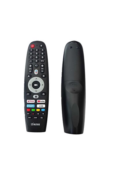 Altus NETFLİX YOUTUBE PRİME VİDEO USB TUŞLU LED TV KUMANDASI (SES KOMUT ÖZELL...