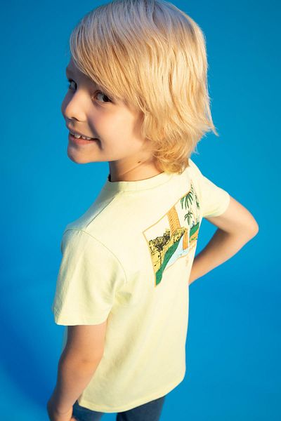 DeFacto Μπλουζάκι Boy's Regular Fit Crew Back με κοντό μανίκι, βαμβακερό χτενισμένο βαμβακερό μπλουζάκι