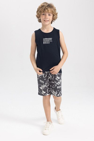 DeFacto Pantaloni scurți cu model pentru băiat U7024a622hs