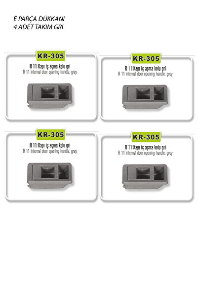 KAYA PLASTİK RENAULT R9 R11 KAPI İÇ AÇMA KOLU GRİ RENK 4 ADET TAKIM - 7702257677
