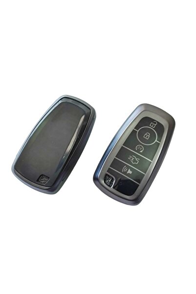 AYCANSTORE Carcasa Tpu pentru chei Ford cu 5 BUTOANE (gri antracit metalic)