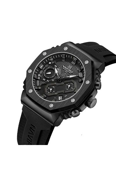 Naviforce 1903 Model Men's Silicone Cord Functional Wristwatch