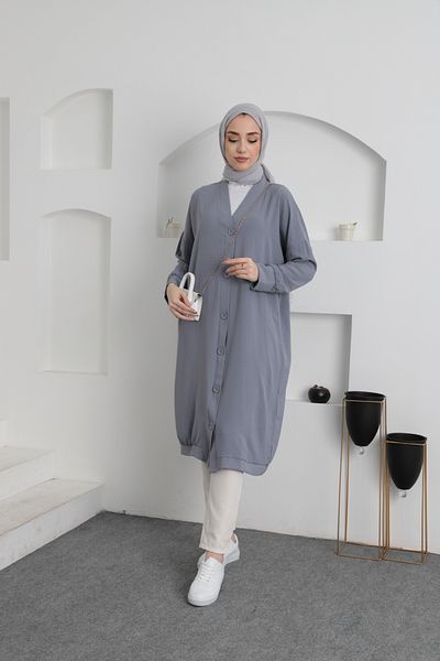 Aranlı tekstil Buttoned Summer Standard Cup/Tunika