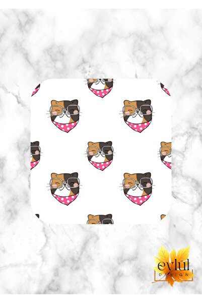 Cute Cat Printed Custom Design Printed MDF Square Coaster