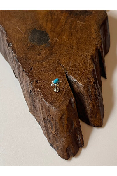 Rupen Kraft 316 L Cerrahi Çelik Kıkırdak Helix Tragus Firuze Taşlı Kaplumbağa...