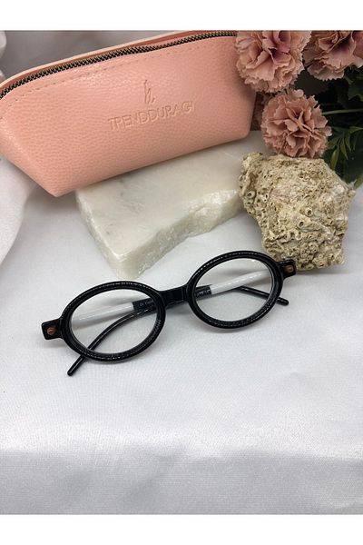 Di Caprio Hary Retro Handles Two Colors Transparent Glass Women's Sunglasses