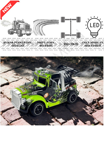 welcomein Oyuncak Araba 2.4 Ghz Uzaktan Kumandalı Full Fonksiyon Buhar Çıkart...