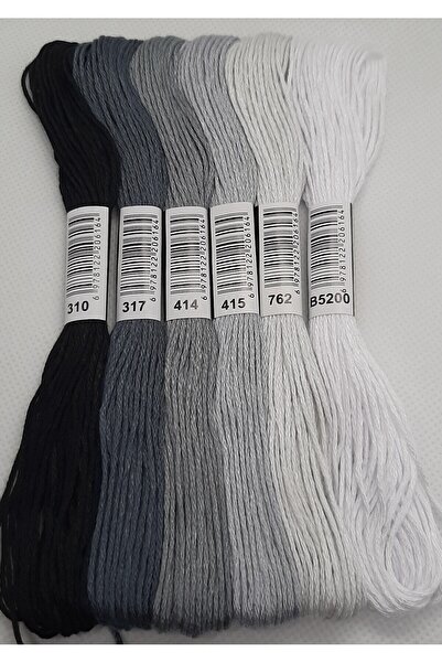 ALMİŞ 6 bucăți Muline Cruce 8 metri 6 straturi Culoare diferite Broderie în cruce Sfoară rococo 310 B5200