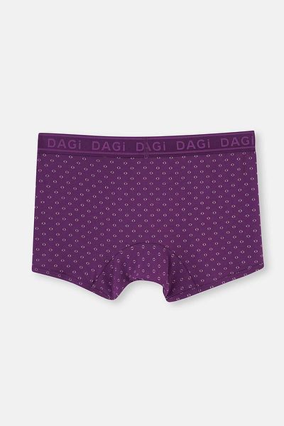 Dagi Purple Micro Modal Patterned Boxer 4210