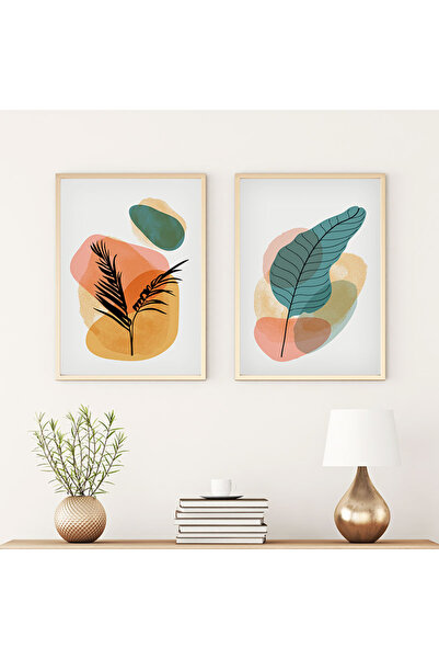 huhuli Set de pictură modernă cu ramă din lemn huhu65