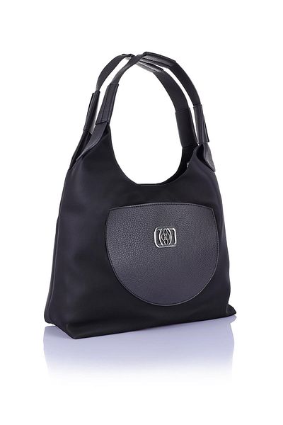 Getcho Herlina Black Women's Daily Shoulder Bag Stylish Model Large Volume Useful Zipper Bag