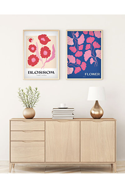 huhuli Ahşap Çerçeveli Modern tablo Seti huhu164