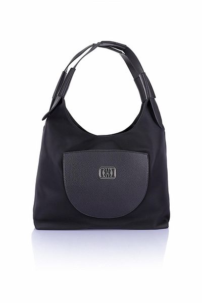 Getcho Herlina Black Women's Daily Shoulder Bag Stylish Model Large Volume Useful Zipper Bag