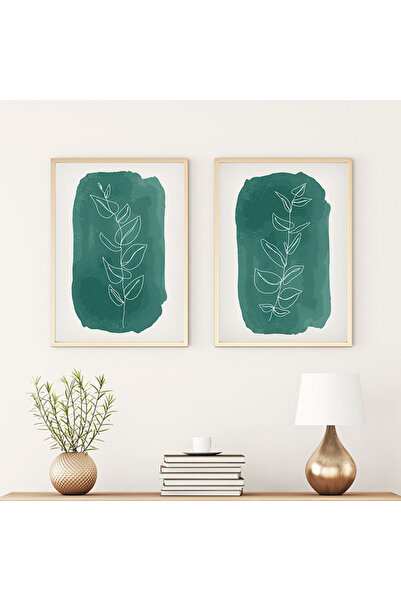 huhuli Set de pictură modernă cu ramă din lemn huhu89