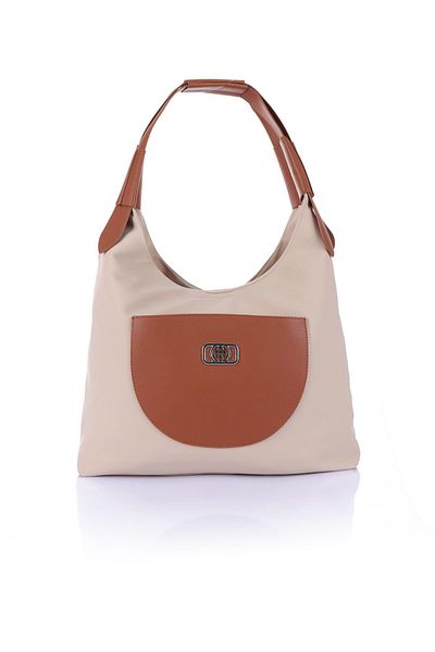 Getcho Herlina Beige Tan Women's Daily Shoulder Bag Stylish Model Large Volume Useful Zipper Bag