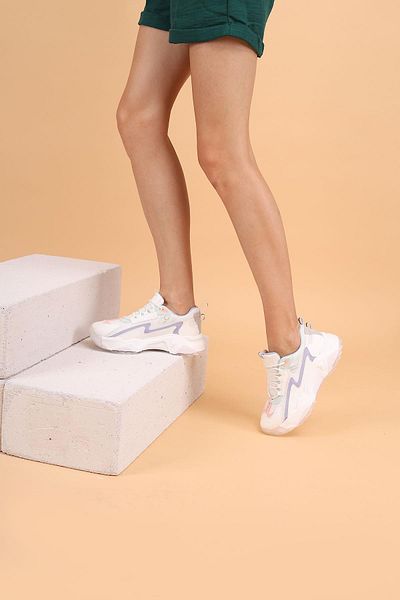 Getcho Metrum Women's White-Powder Sports Shoes