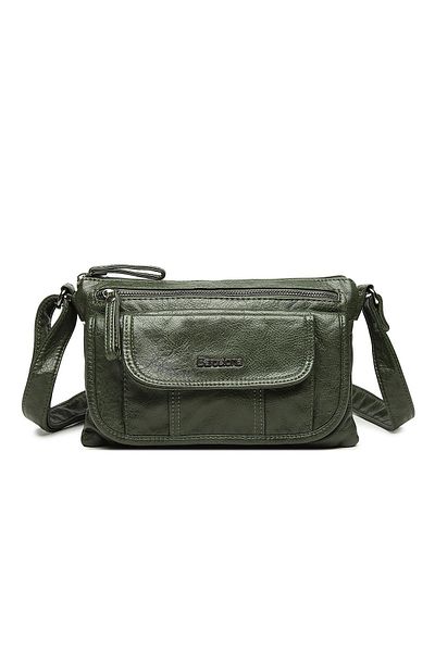 Getcho Hella Green Women's Crossbody Bag with Front Pocket and Adjustable Strap Simple Model for Daily Use