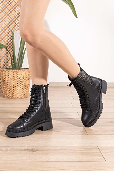 Getcho Nilem Жіночі черевики на товстій підошві, чорні