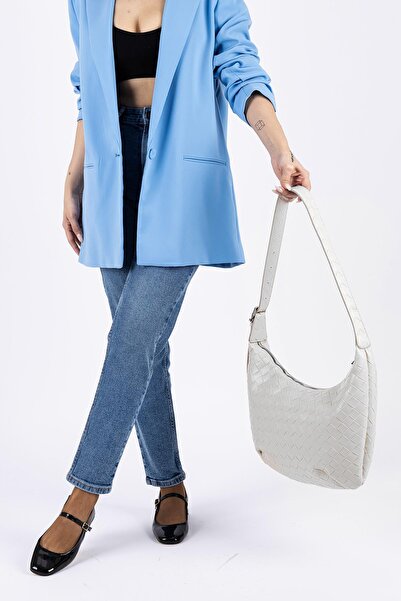 Getcho Esteve Women's Knitted Patterned Shoulder Bag with Adjustable Strap