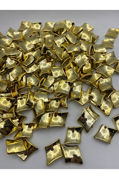 Hedef Bijuteri 100 جرام لون ذهبي أصفر معدني صغير نموذج البقلاوة الخرز حقيبة ص...