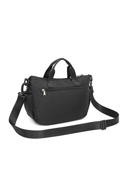 Getcho Sacha Black Waterproof Crossbody and Shoulder Bag Lightweight Fabric Structure Sports Combination Unisex Handbag