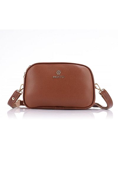 Getcho Jula Taba Women's Crossbody Bag Small Size Zippered Double Eyed Hanging Bag for Daily Use