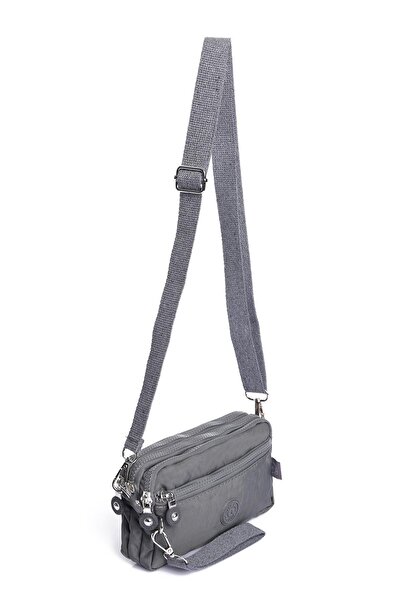 Getcho Moby Gray Multi-Eye Waterproof Women's Crossbody Bag Lightweight Fabric, Zippered, Daily Colorful Model