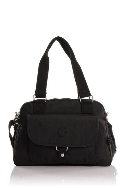 Getcho Vendi Women's Large Size Multi-Pocket Zippered Black Shoulder Bag Daily Waterproof Sports Model