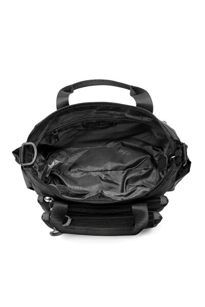 Getcho Sacha Black Waterproof Crossbody and Shoulder Bag Lightweight Fabric Structure Sports Combination Unisex Handbag