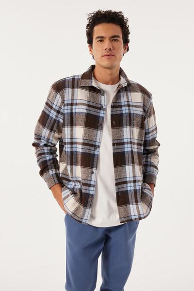 DeFacto Regular Fit Checkered Lumberjack Long Sleeve Shirt W7413az23sp
