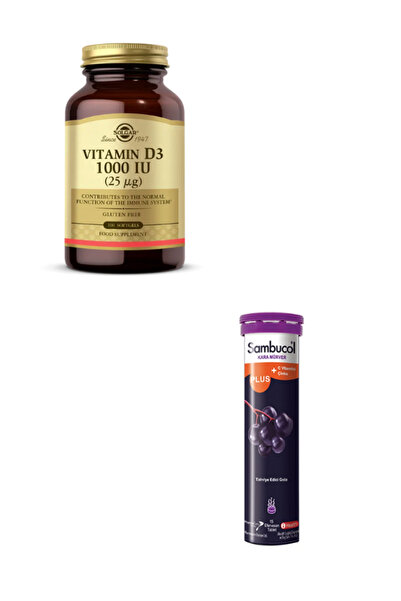Solgar فيتامين D3 1000 IU (25 ميكروجرام) وسانبوكول بلس فوار 15 قرص