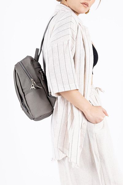 Getcho Meris Women's Gray Backpack - Lightweight and Suitable for Daily Use, Multi-Compartment Design