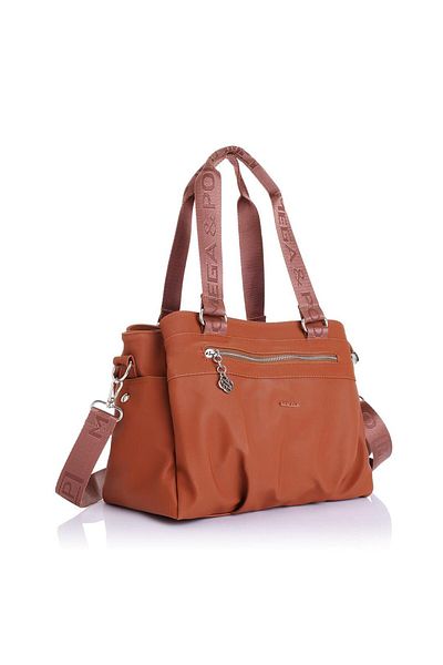 Getcho Joan Women's Light Gray Multi-Eye Shoulder Bag – Large Volume Model with Zipper