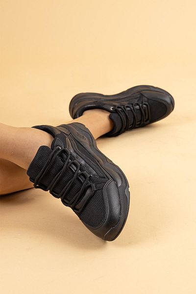 Getcho Lasse Women's Black Casual Sneakers