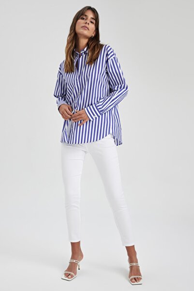 DeFacto Gabardínové kalhoty Rebeca Slim Fit s vysokým pasem M0649az23sm