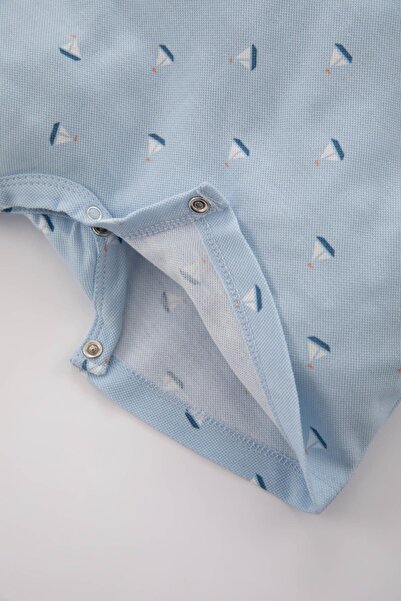 DeFacto Sea Printed Pique Jumpsuit for Baby Boy - Z2336a223sm