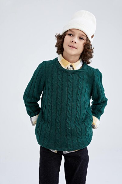 DeFacto Boy's Crew Neck Sweater Z2404a622wn