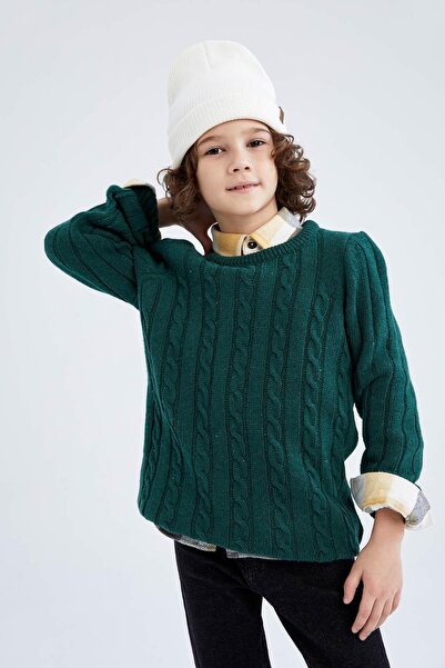 DeFacto Boy's Crew Neck Sweater Z2404a622wn
