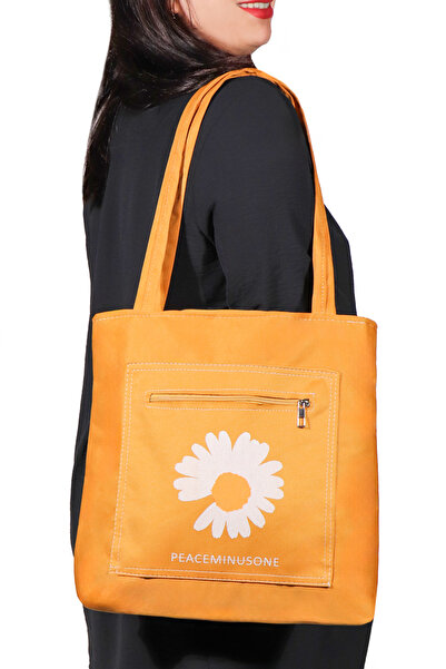 Toz Vintage Τσάντα ώμου από καμβά με σχέδιο Daisy