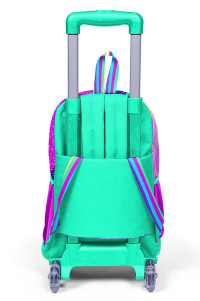 Coral High Unicornii roz-verde de apă au un remorcare - Rucsac de școală (23958)