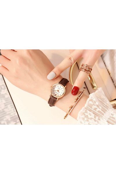 Toz Vintage Aura Brown - White Round Vintage&retro Clock