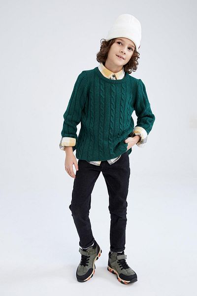 DeFacto Jungenpullover mit Rundhalsausschnitt Z2404a622wn