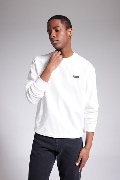 DeFacto Regular Fit Crew Neck Sweatshirt Z3149az23sp