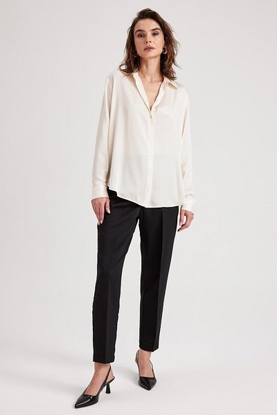 DeFacto Slim Fit High Waist Trousers W9757az23sm