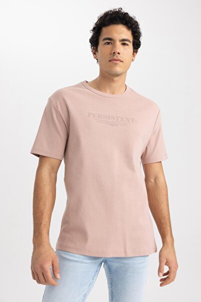 DeFacto Βαμβακερό μπλουζάκι Regular Fit Crew Neck Z3089az23sp