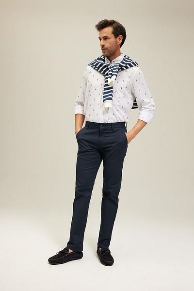 DeFacto Regular Fit Patterned Long Sleeve 100% Cotton Shirt Z3002az23sp