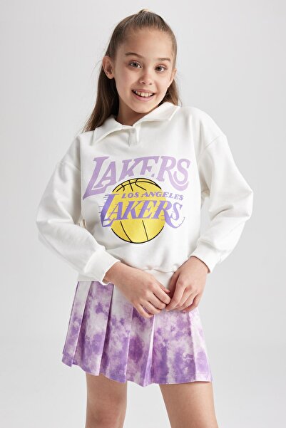 DeFacto Girl's Nba Los Angeles Lakers Polo Collar Sweatshirt Z4755a623sp